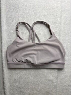 Lululemon Sports Bra Crossback Light Lavender Size 8 (2368)